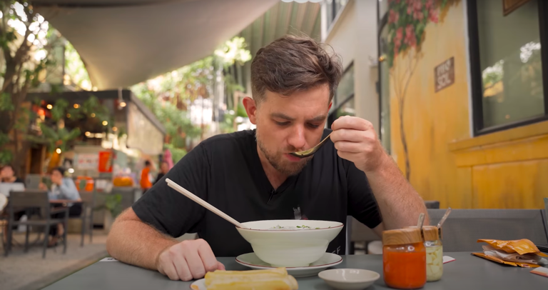 Chad Kubanoff cooking food