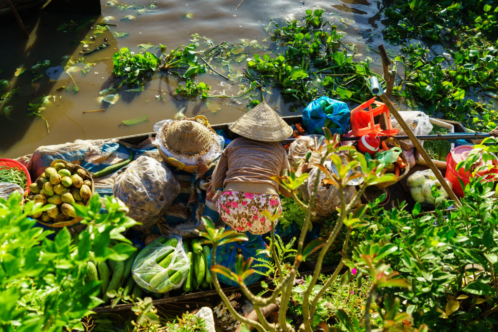 Floating markets in Vietnam 