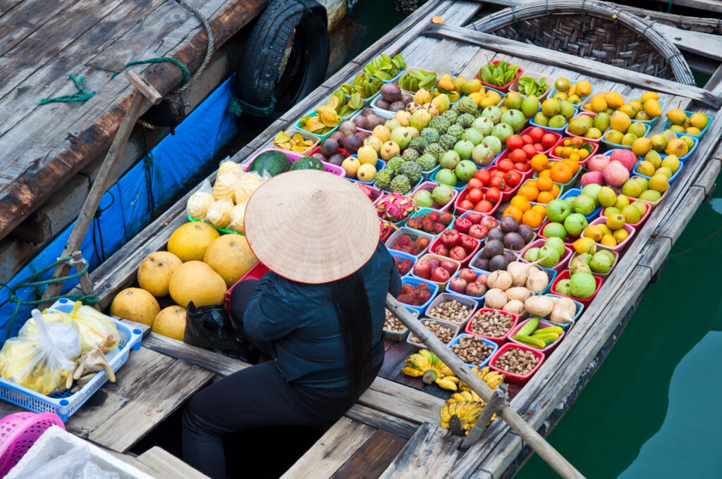 Floating markets in Vietnam 