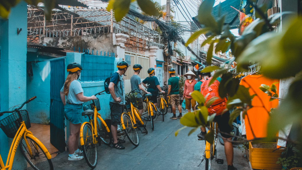 explore saigon train track and phu chau floating temple by cycling