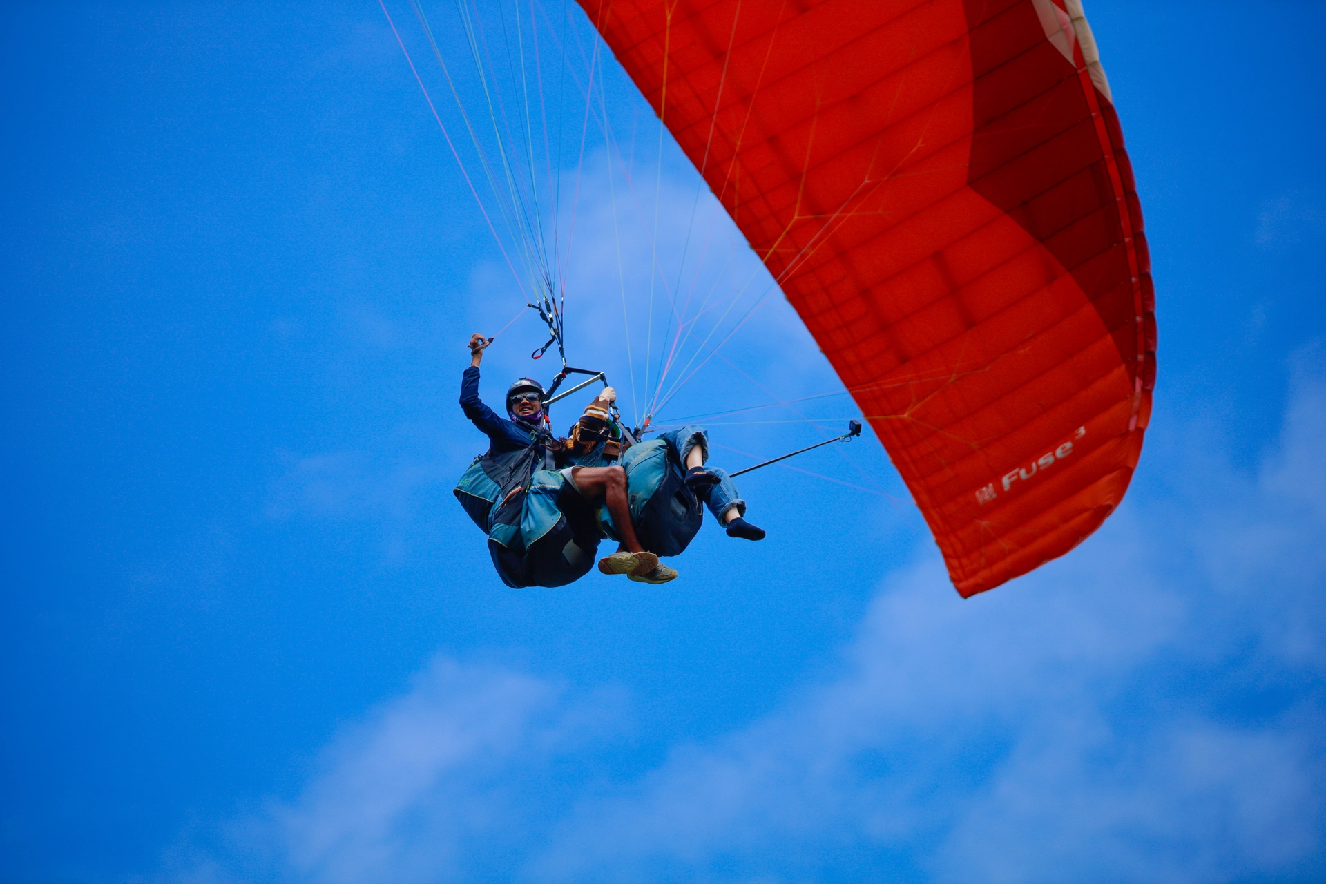 paragliding over golden rice terraces in Mu Cang Chai a breathtaking thing to do in Vietnam