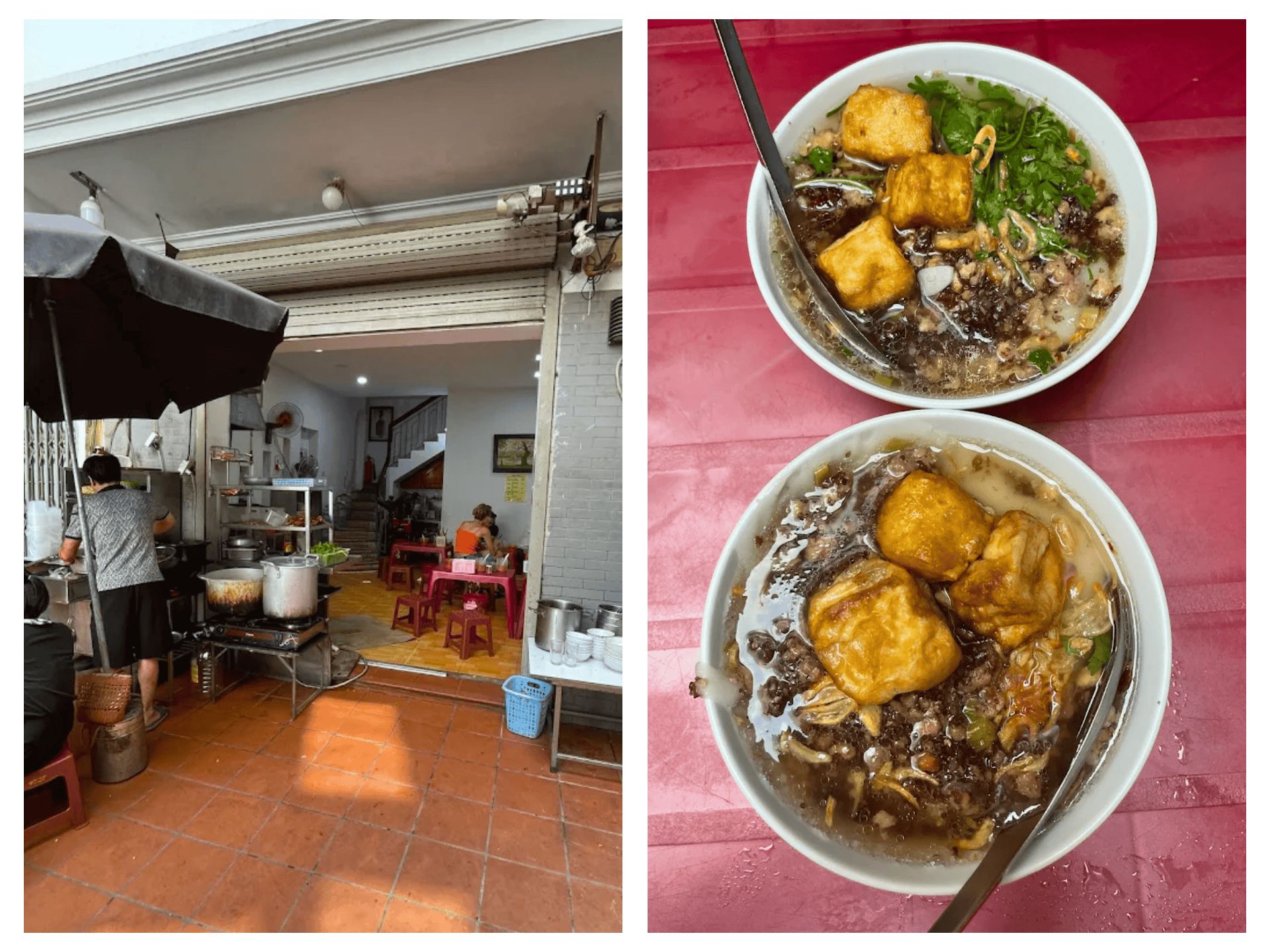 hanoi street food in winter