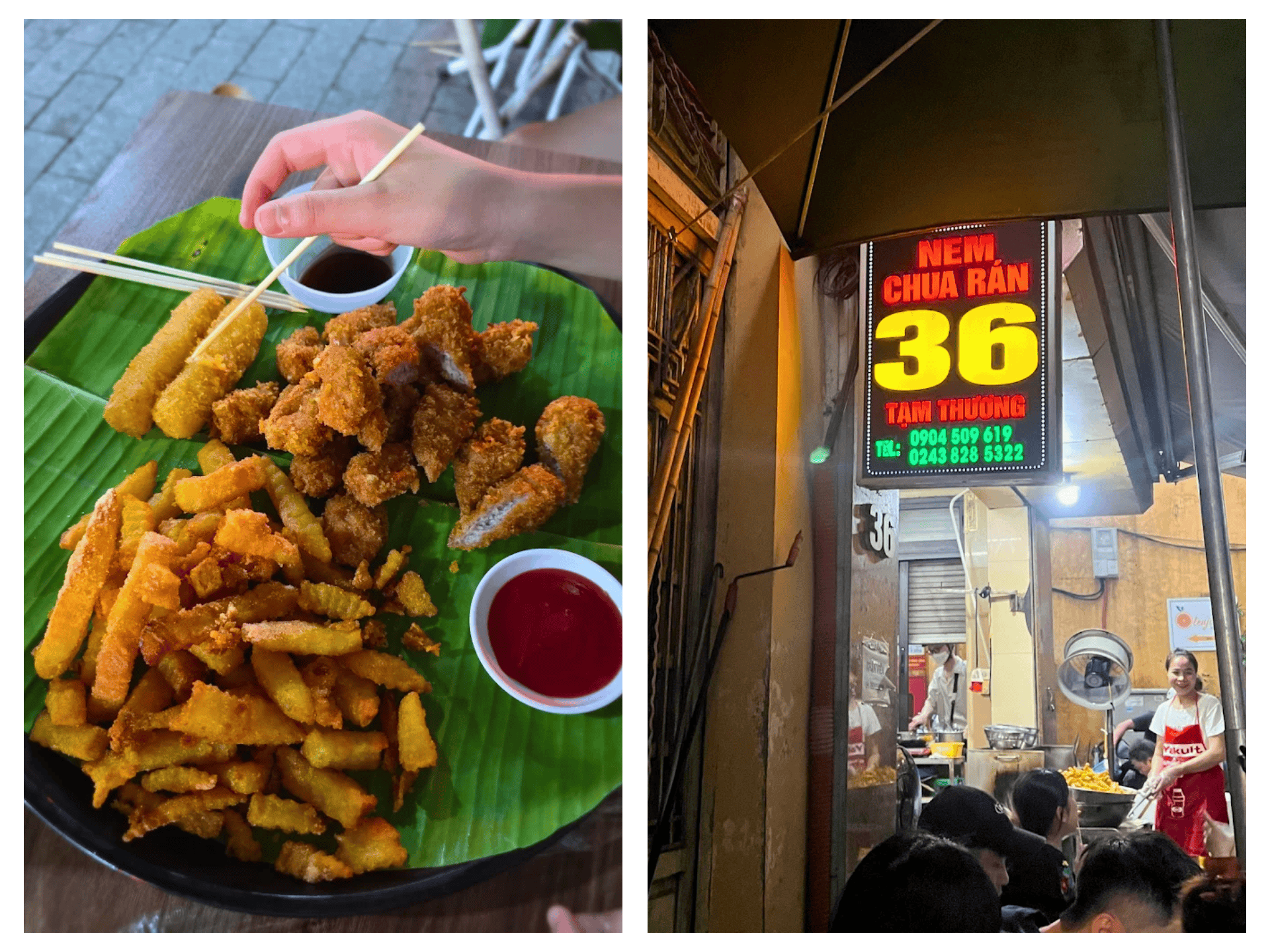 hanoi street food in winter