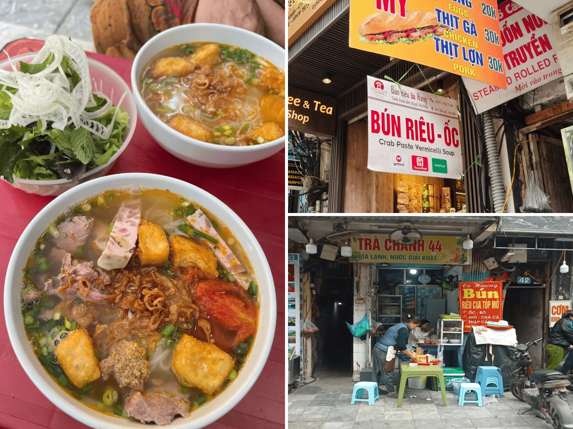 hanoi street food in winter
