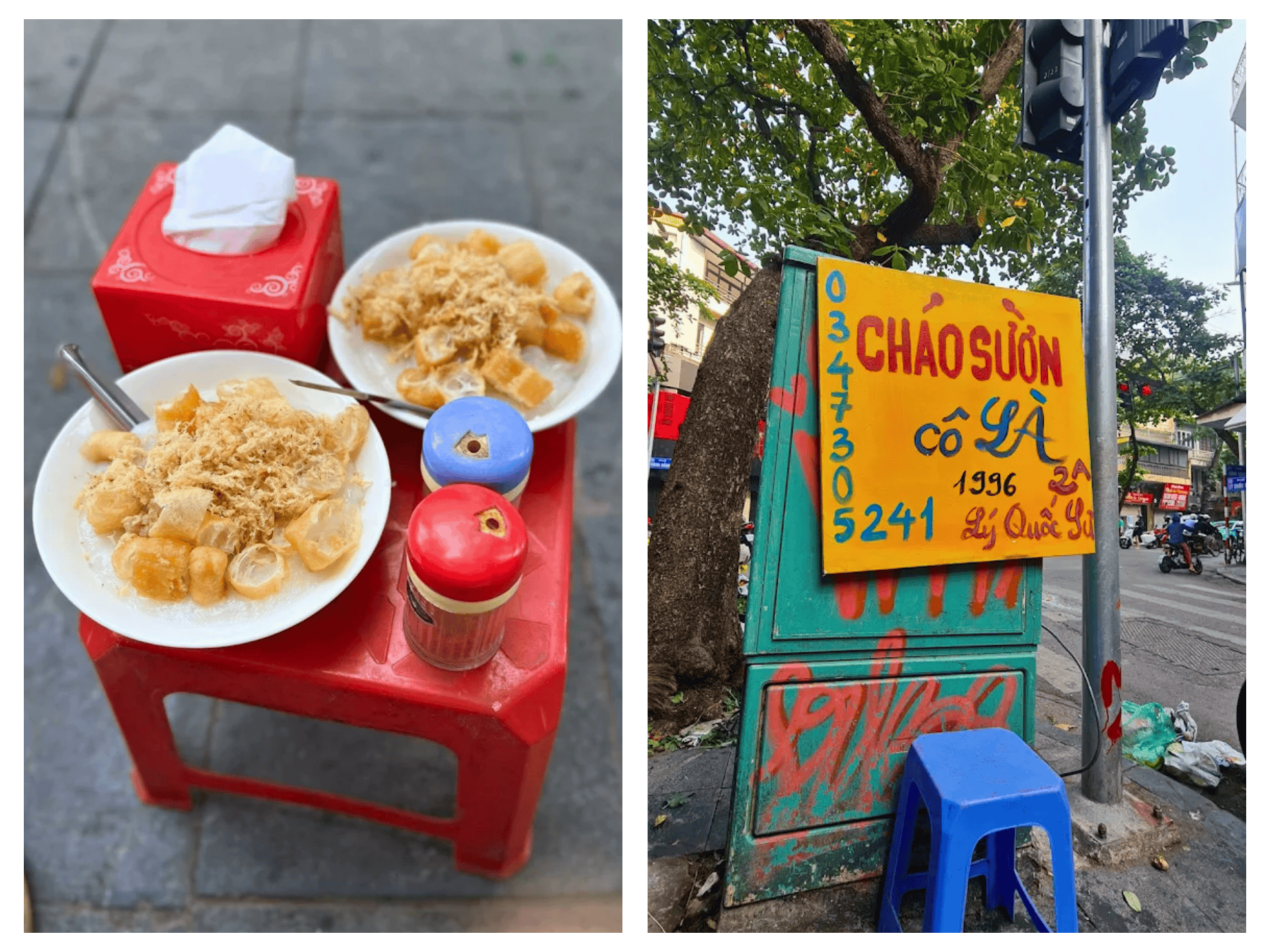 hanoi street food in winter