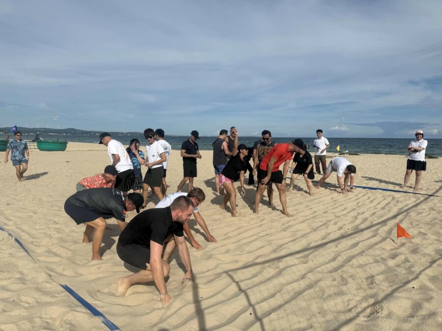 beach team building activities