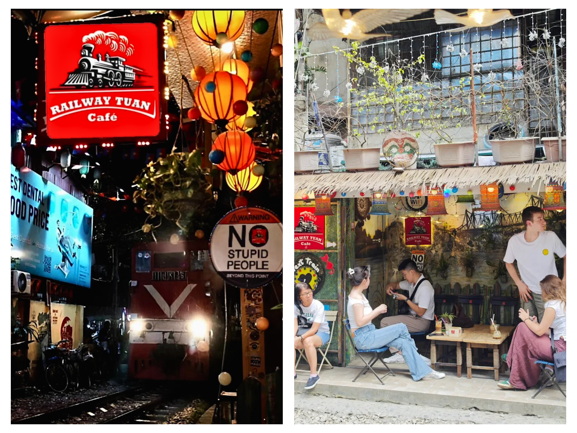 hanoi train street cafe