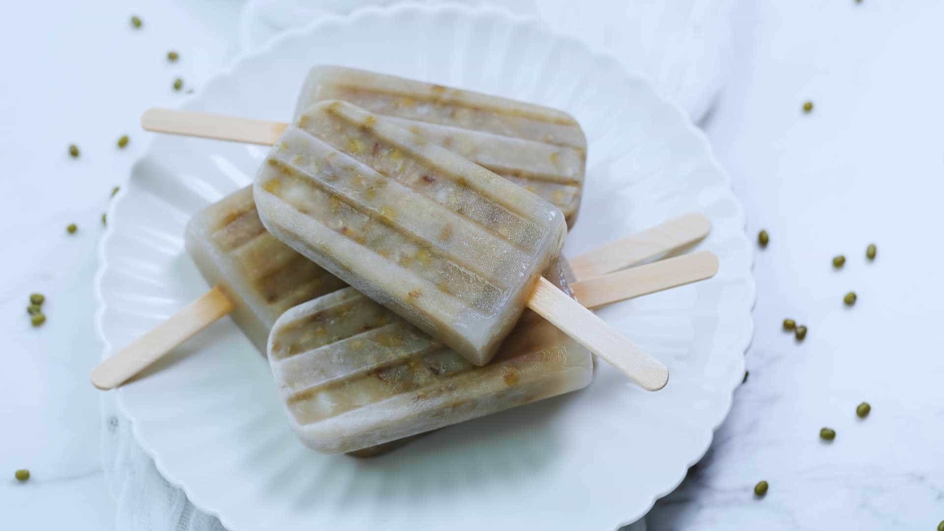 Mung bean ice cream is traditional Vietnamese icecream flavor