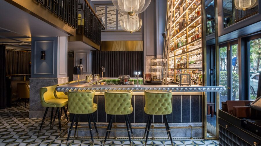 The luxurious and high-end interior of Angelina Bar