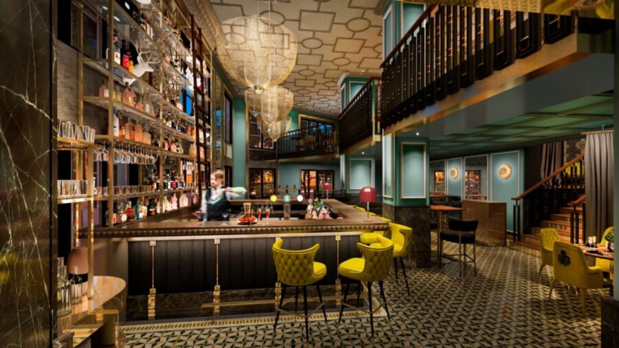 The interior of Angelina Bar, one of the best cocktail bars in Hanoi