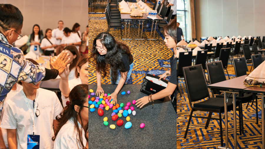 Jackfruit Adventure staff assisting corporate team bonding activities, ensuring smooth setup and enjoyable participation.