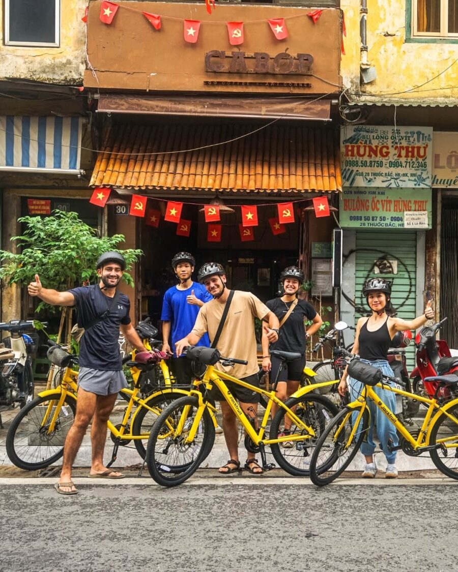 A cycling tour in 2 days in Hanoi with Jackfruit Adventure.