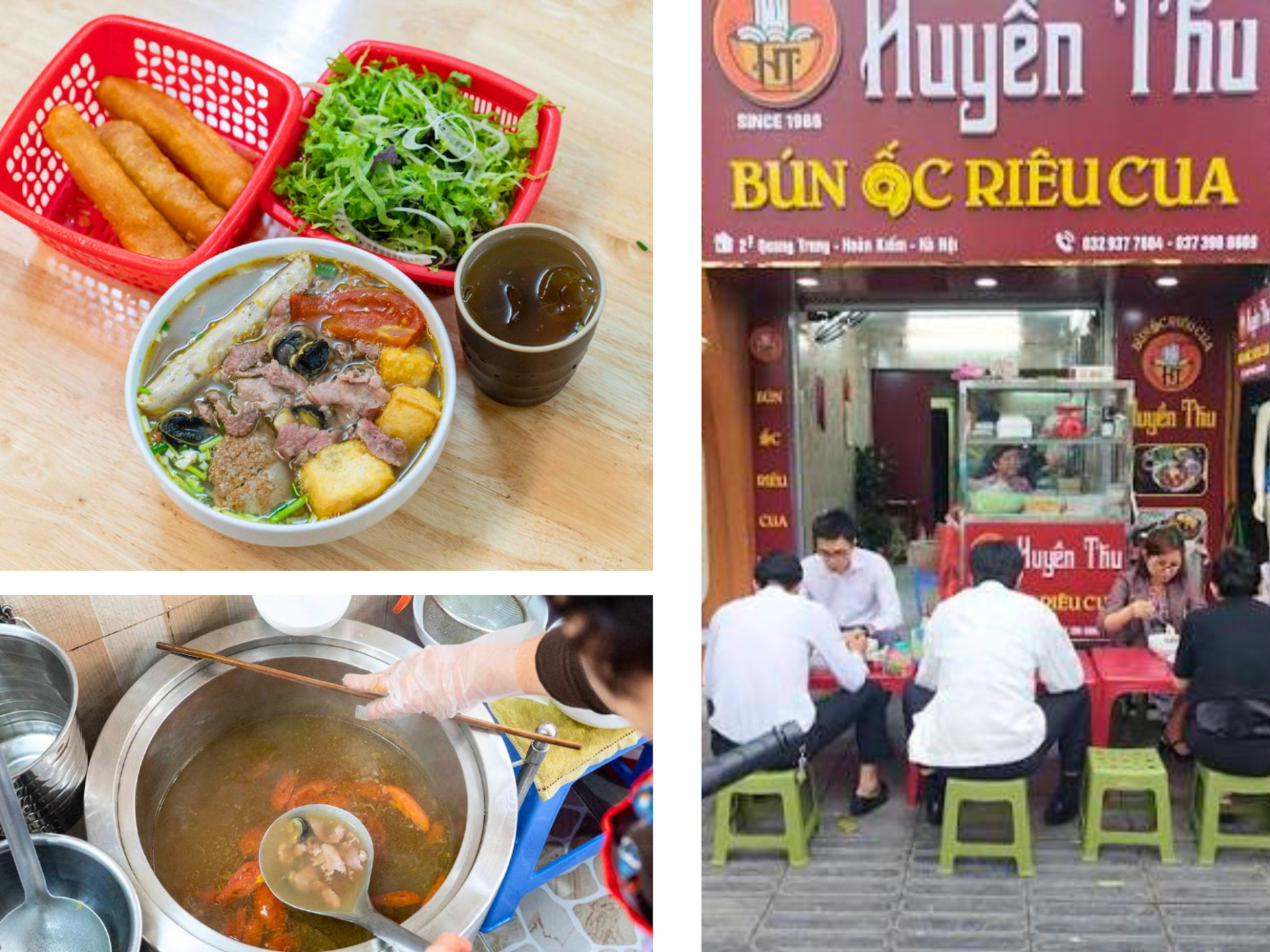 bun rieu hang khoai - bun rieu hanoi - Jackfruit Adventure