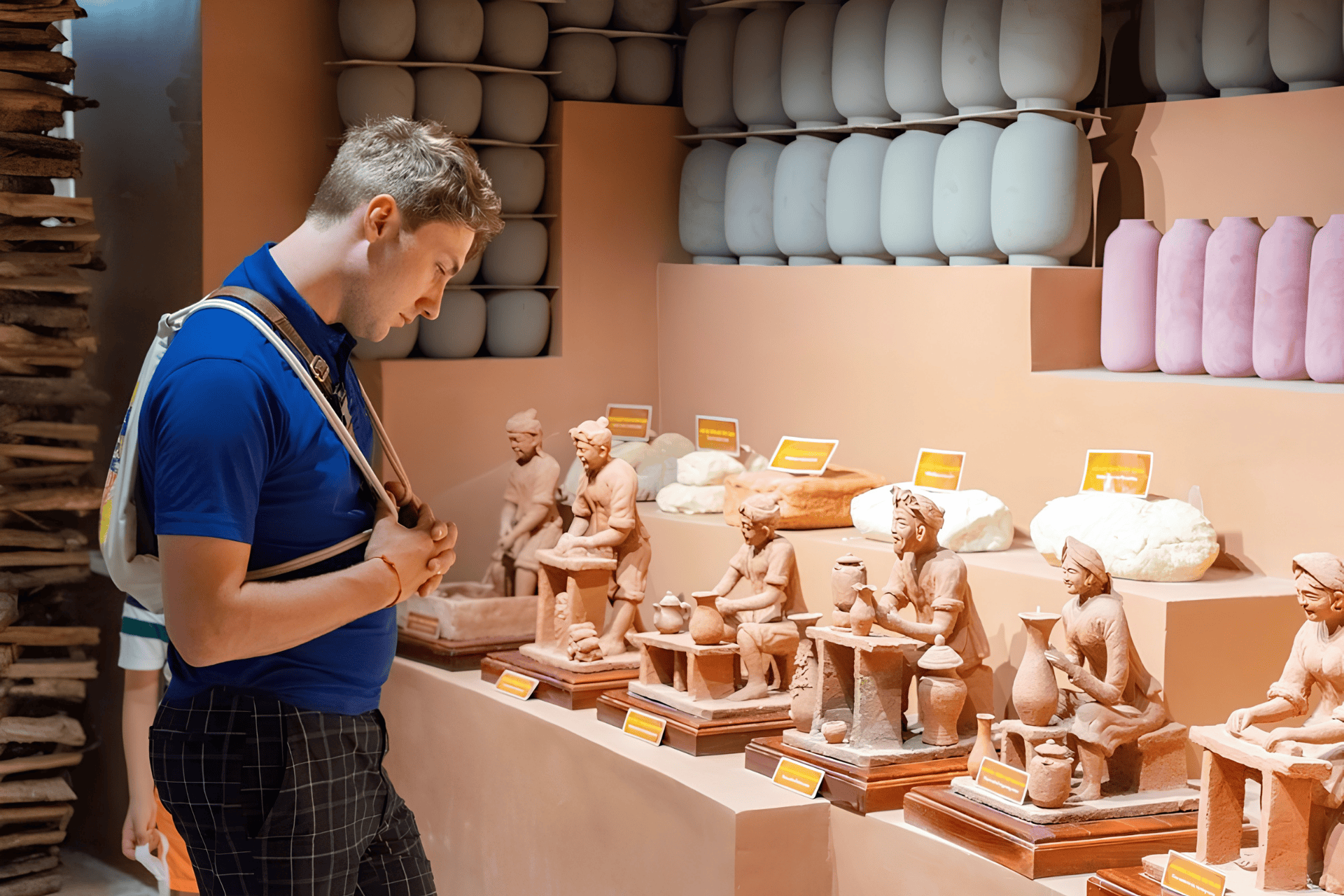 Hanoi Old Quarter shopping for traditional Vietnamese pottery