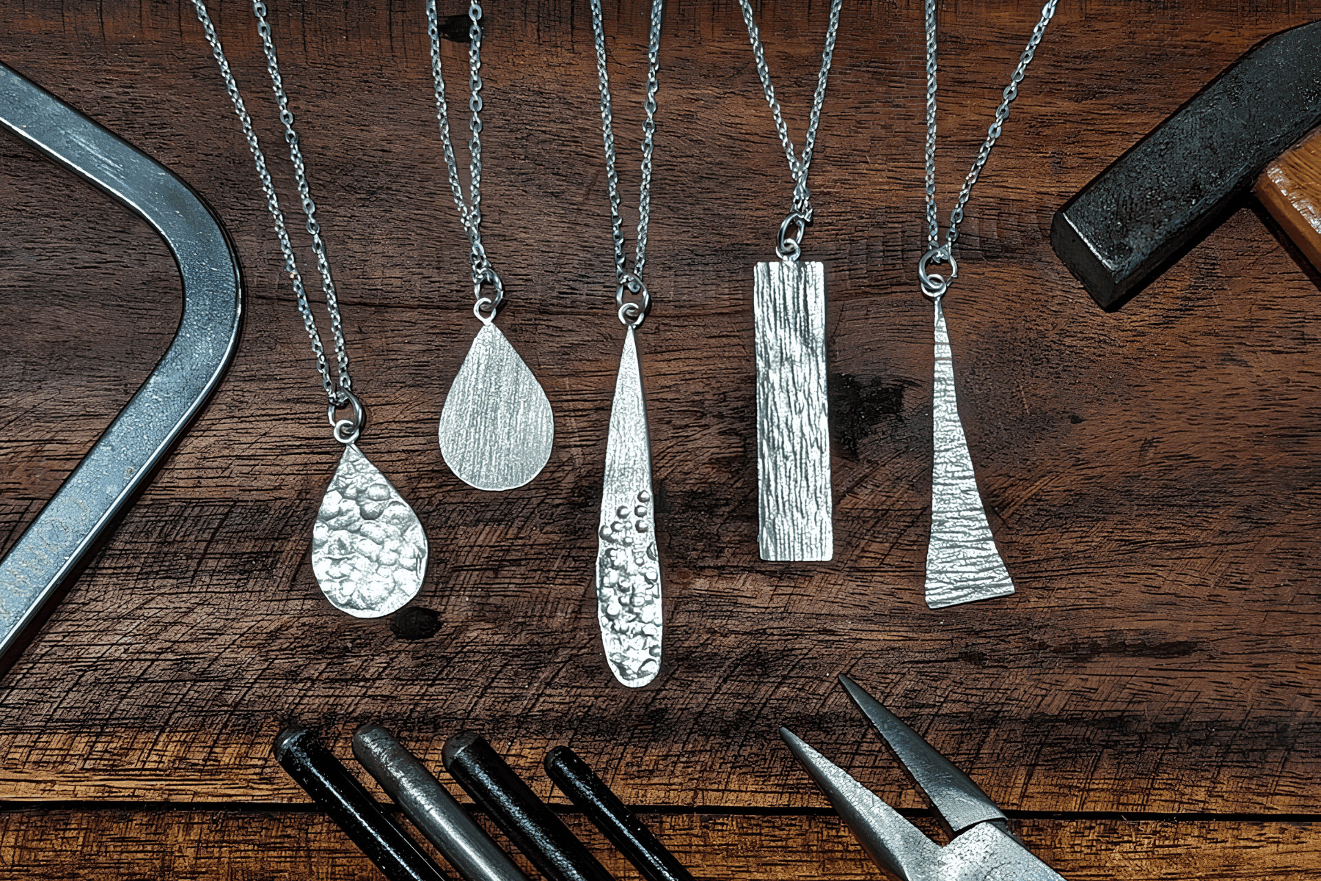 Handcrafted silver jewelry displayed in a Hanoi Old Quarter shop
