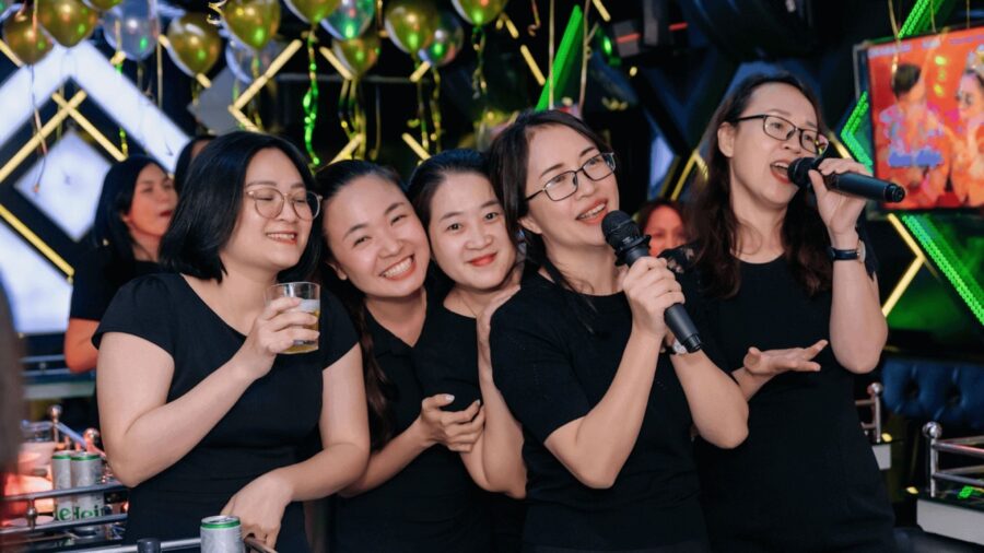 Group of women enjoying karaoke in Ho Chi Minh City_ Jackfruit
