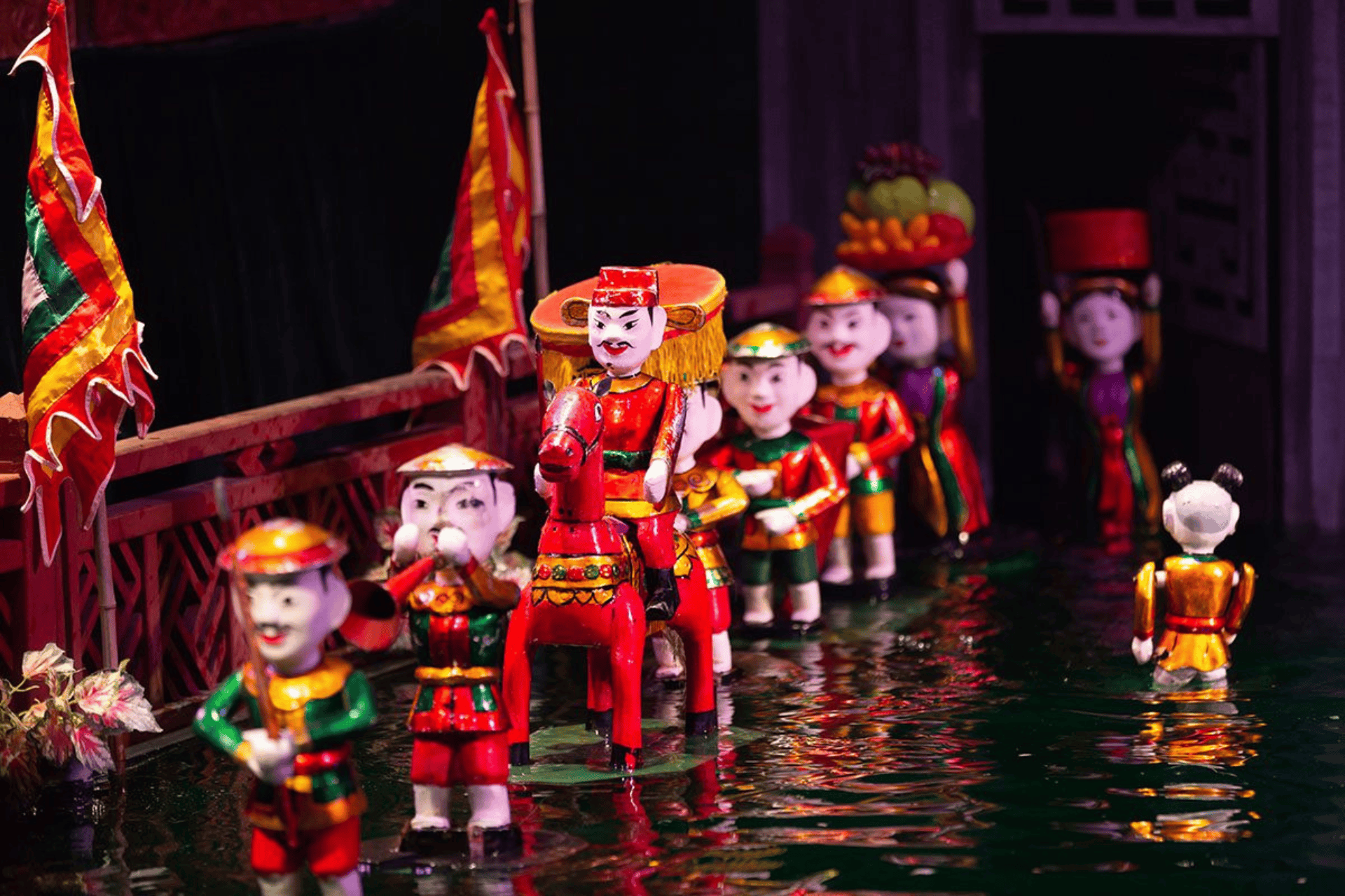 hanoi water puppet show performance at Thang Long Theatre" — Jackfruit Adventure